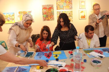 " The invisibles " تشارك فى ورشة الفنون التشكيلية لملتقى أولادنا لفنون ذوى القدرات الخاصة