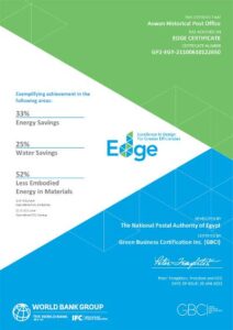 البريد المصري يحصل على شهادة دولية في تصنيف المباني الخضراء