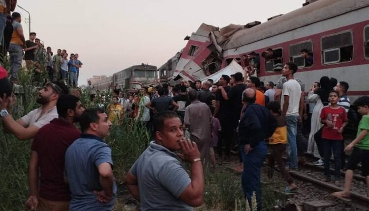 حادث تصادم قطارين بالزقازيق