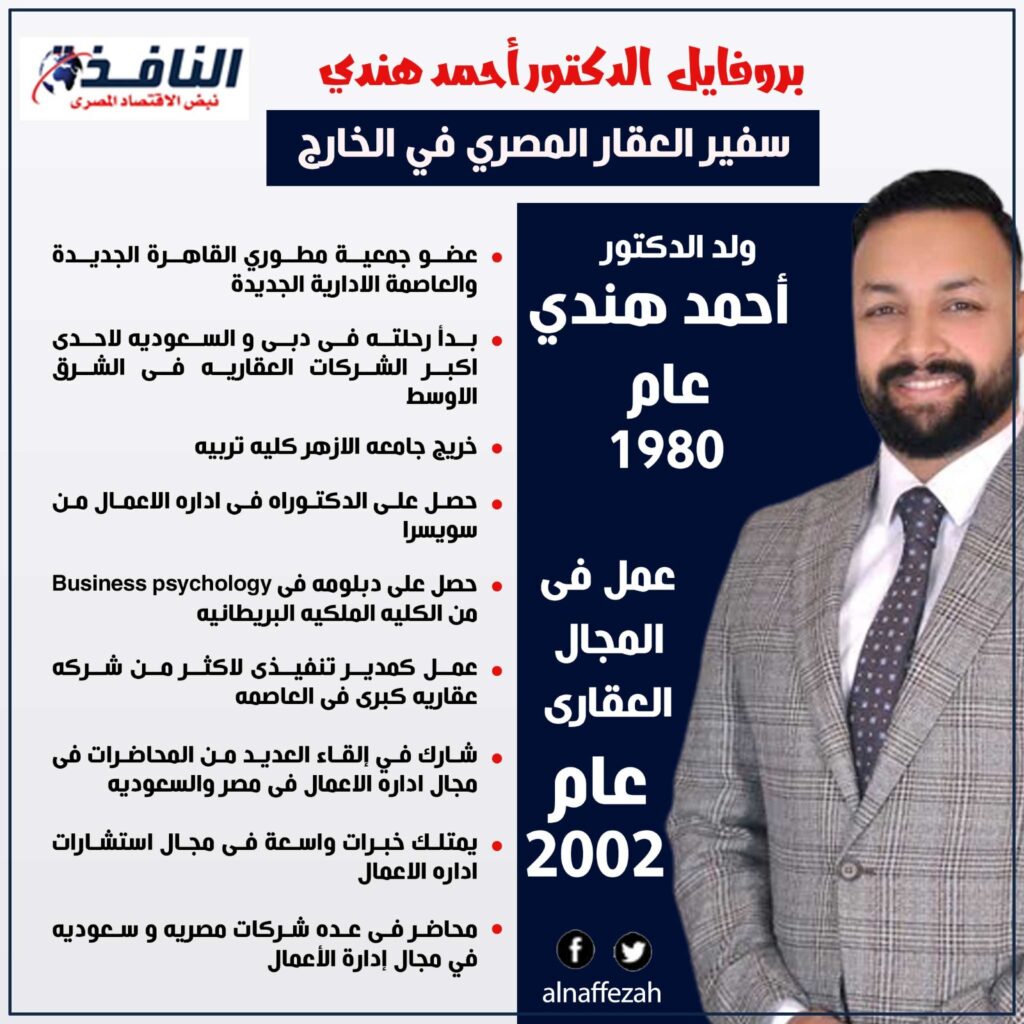 المؤثرين 2024 | الدكتور أحمد هندي رحلة ملهمة في تطوير أعمال الشركات العقارية محليا ودوليا