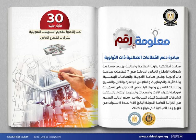 30 مليار جنيه تمت إتاحتها لتقديم التسهيلات التمويلية لشركات القطاع الخاص