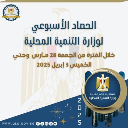 أبرز أنشطة وزارة التنمية المحلية خلال أسبوع