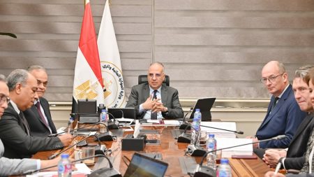 وزير الري يلتقي نائب رئيس بنك التنمية والاعمار الأوروبي لتعزيز التعاون بين الوزارة والبنك في مجال المياه