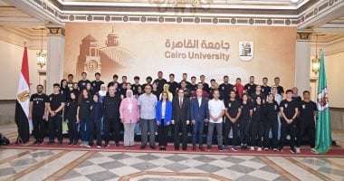 رئيس جامعة القاهرة يستقبل بعثة الاتحاد المصري لألعاب القوى