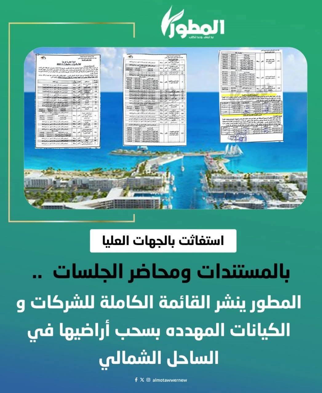 عماد ابو جبل يكتب: الصحافة تفتح ملف الساحل الشمالي.. وشركات التطوير العقاري تترقب الحلول