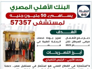 إنفوجراف| البنك الأهلي المصري يقدّم 50 مليون جنيه لدعم مستشفى 57357