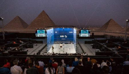 المصريون يسيطرون على ربع نهائي بطولة CIB المفتوحة للإسكواش 2025 وسط أجواء عالمية أمام الأهرامات