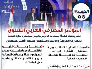 انفوجرافيك| النافذة الإخبارية ترصد أبرز تصريحات محمد الأتربي بالمؤتمر المصرفي العربي