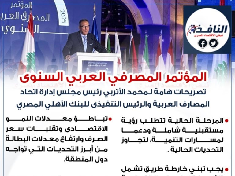 انفوجرافيك| النافذة الإخبارية ترصد أبرز تصريحات محمد الأتربي بالمؤتمر المصرفي العربي