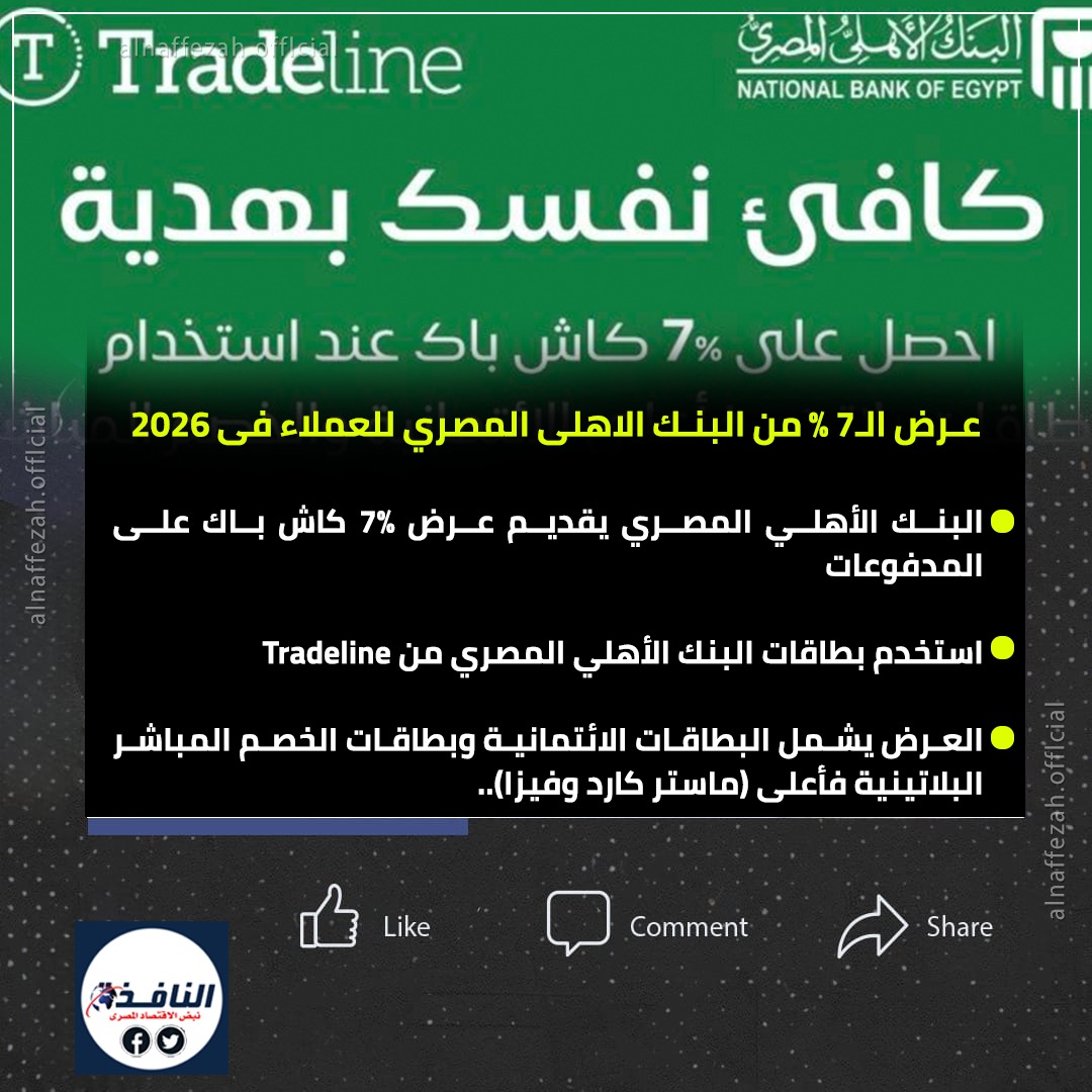 عرض الـ7 % من البنك الاهلى المصري للعملاء فى 2026