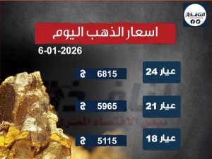 أسعار الذهب في منتصف التعاملات اليوم الثلاثاء 6 يناير 2026