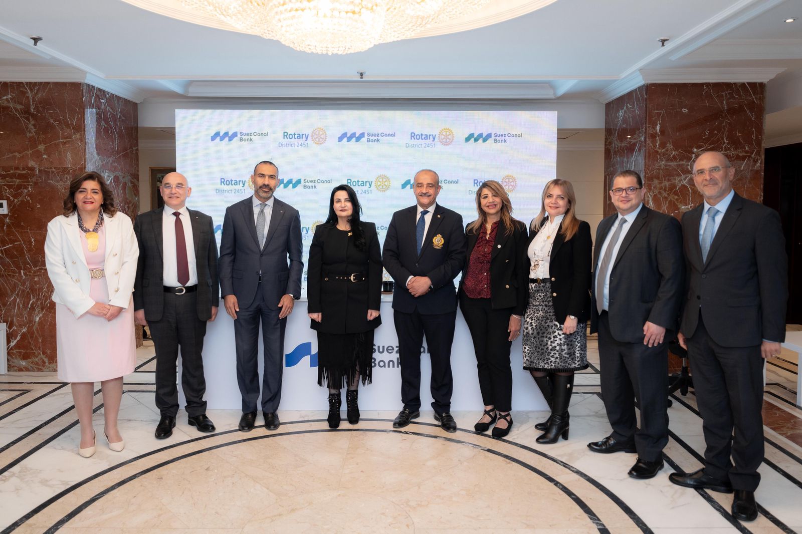 بنك قناة السويس يوقع برتوكول تعاون مع الاتحاد النوعي لأندية روتاري مصر