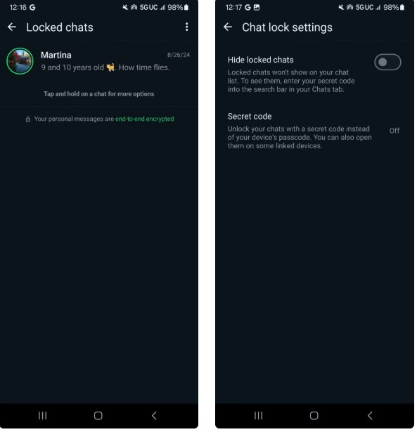 ميزة "الكود السري" في واتساب لتأمين وإخفاء الدردشات 2 ميزة "الكود السري" في واتساب لتأمين وإخفاء الدردشات