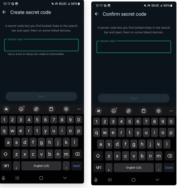 ميزة "الكود السري" في واتساب لتأمين وإخفاء الدردشات 3 ميزة "الكود السري" في واتساب لتأمين وإخفاء الدردشات
